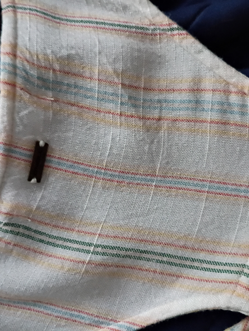 O'Neill White Striped Button-Front Racerback Tank - Picture 3 of 3